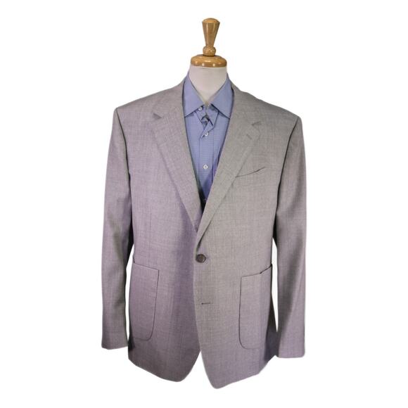 Bonobos Standard Fit Gray Knit Woven Patch Pocket 2-Btn Wool Blazer 52S New! - Picture 1 of 11